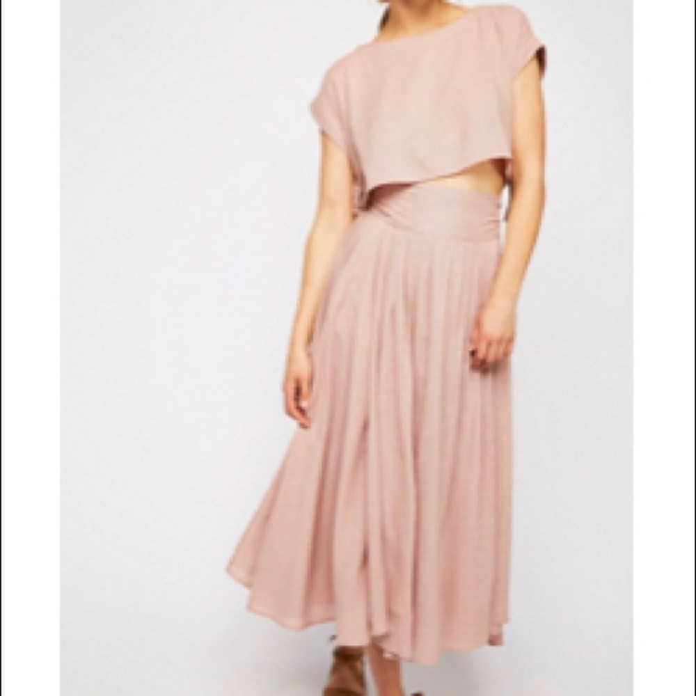 Free People Sundown Skirt set in Toasted mink (blush)